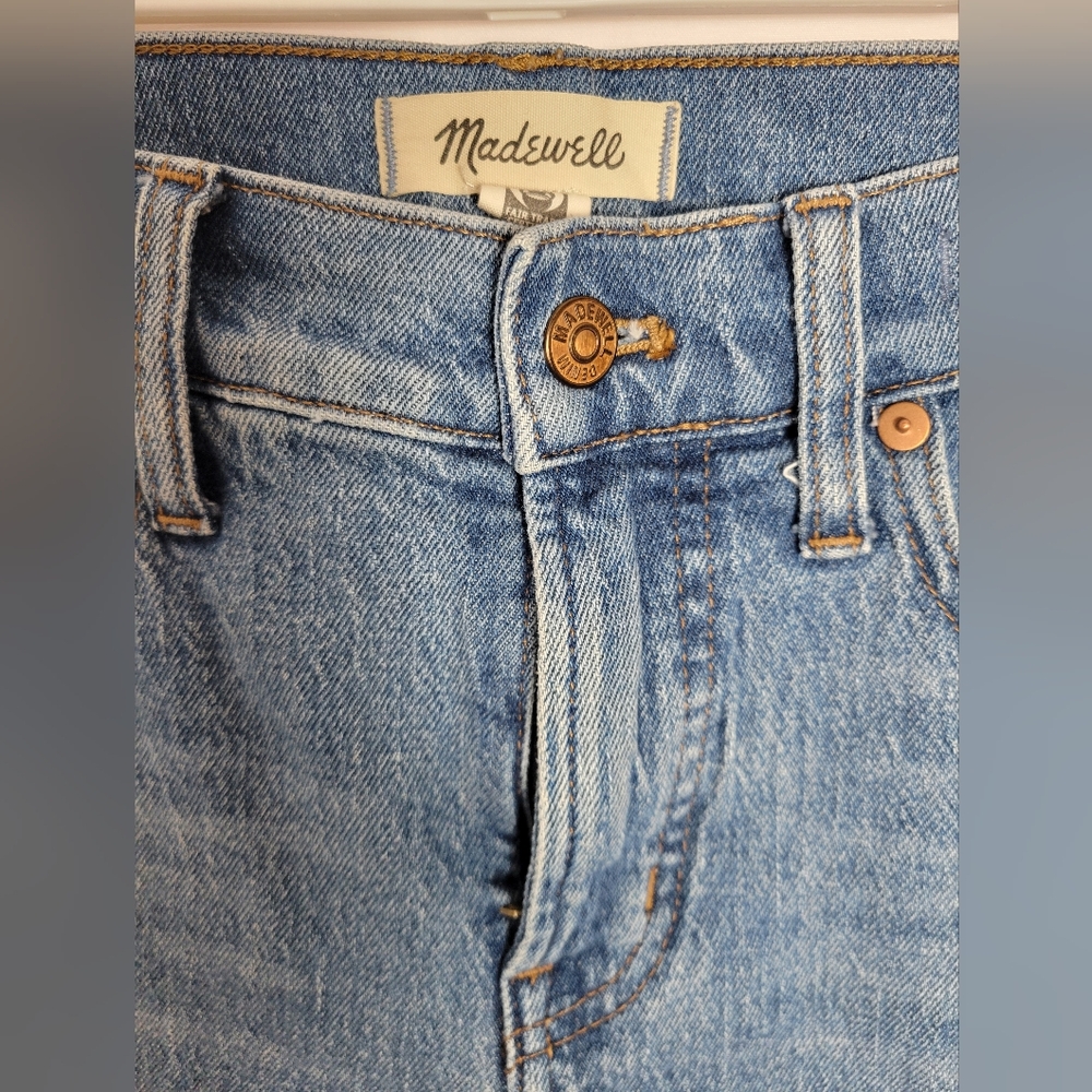 Madewell The Perfect Vintage Jean Light Wash Raw Hem 26P Petite - Picture 4 of 5